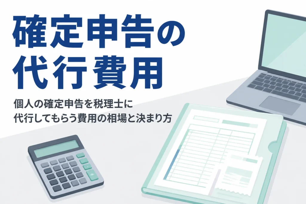 個人の確定申告の代行費用の相場を解説する記事のアイキャッチ