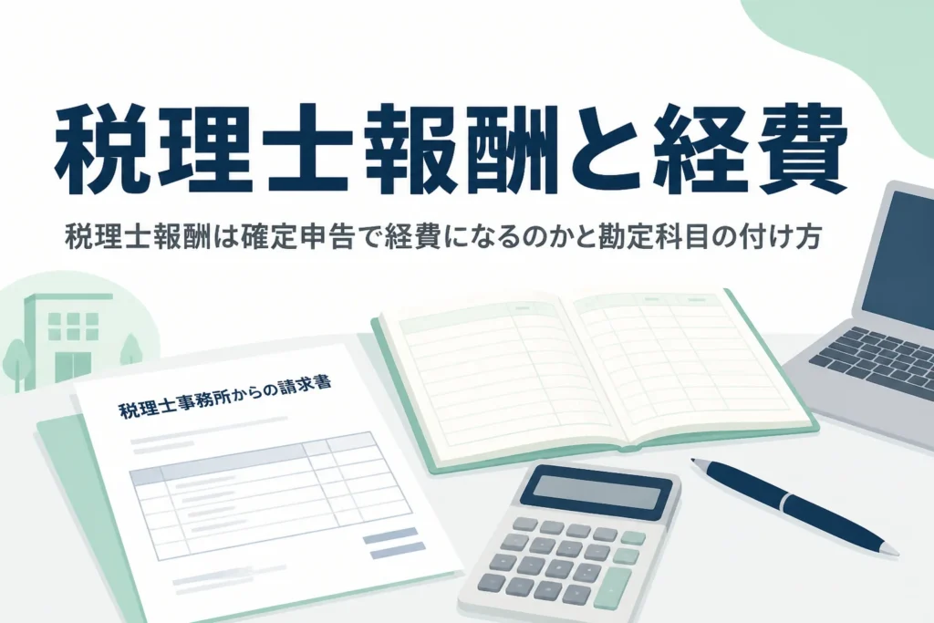 税理士報酬が確定申告で経費になるか、勘定科目と支払時の注意を解説する記事のアイキャッチ