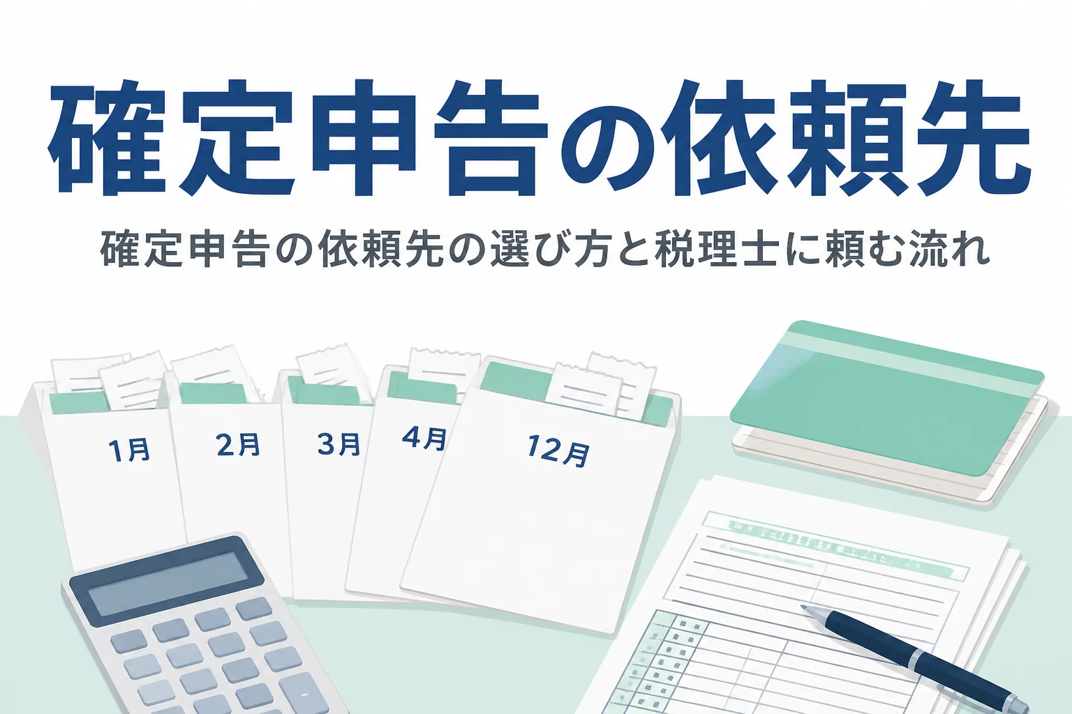確定申告の依頼先の選び方と税理士に頼む流れを解説する記事のアイキャッチ