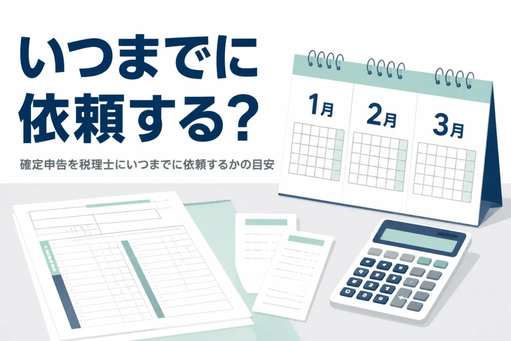 確定申告を税理士にいつまでに依頼すればいいかを解説する記事のアイキャッチ