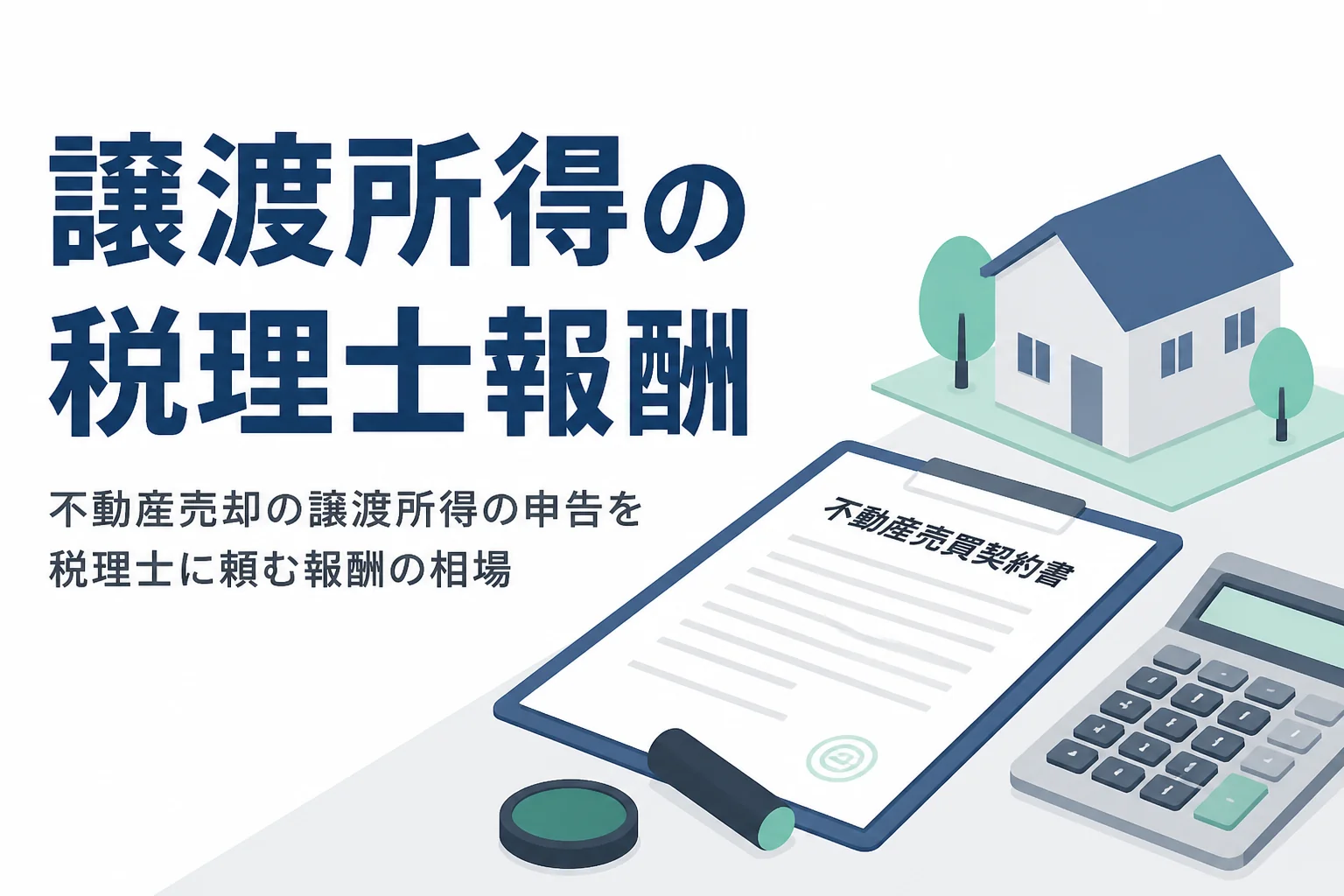 不動産売却の譲渡所得の申告を税理士に頼む報酬の相場を解説する記事のアイキャッチ