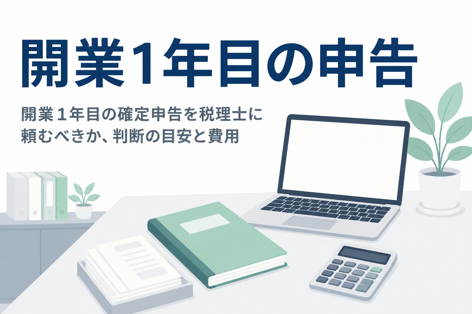 開業1年目の確定申告を税理士に頼むべきかの判断の目安と費用を解説する記事のアイキャッチ