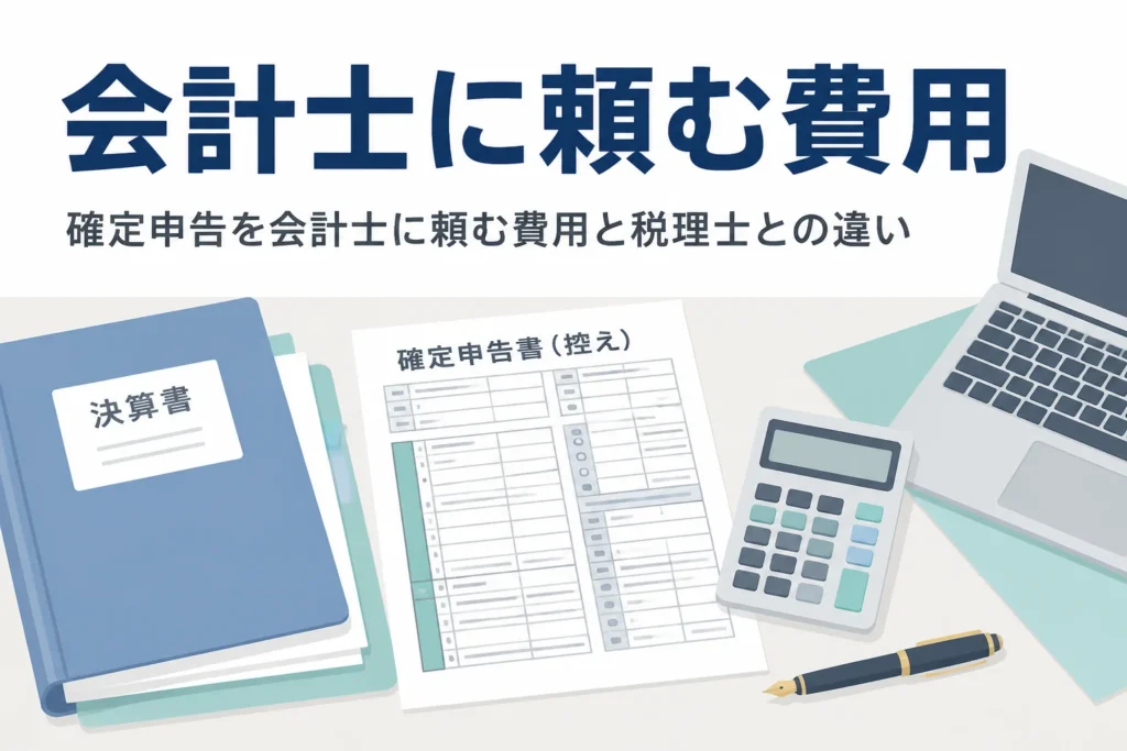 確定申告を会計士に頼む費用と税理士との違いを解説する記事のアイキャッチ