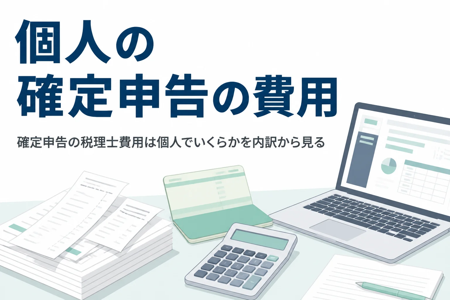 個人事業主が確定申告を税理士に頼む費用の相場と内訳を解説する記事のアイキャッチ