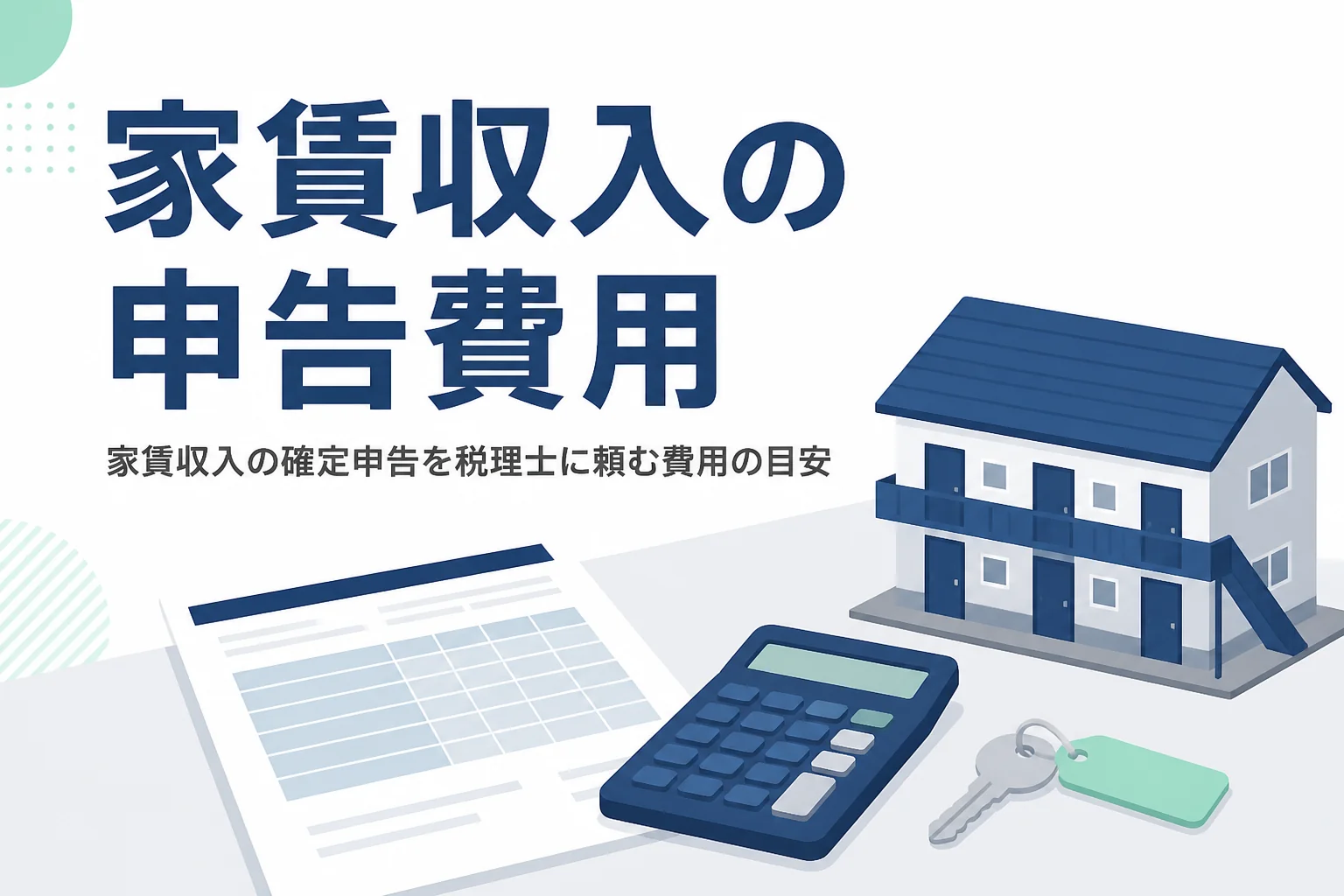 家賃収入の確定申告を税理士に頼む費用の目安を解説する記事のアイキャッチ