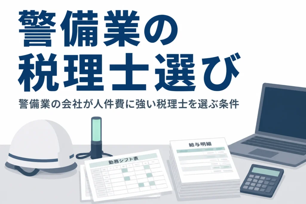 警備業の税理士の選び方を解説する記事のアイキャッチ