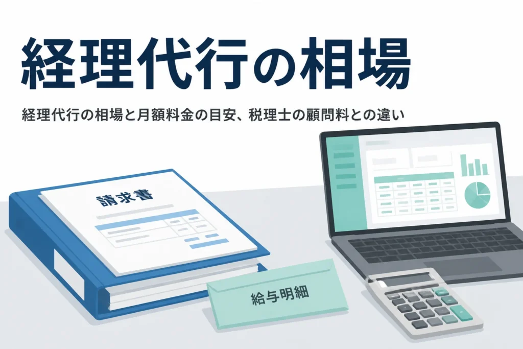 経理代行の相場と税理士の顧問料との違いを解説する記事のアイキャッチ