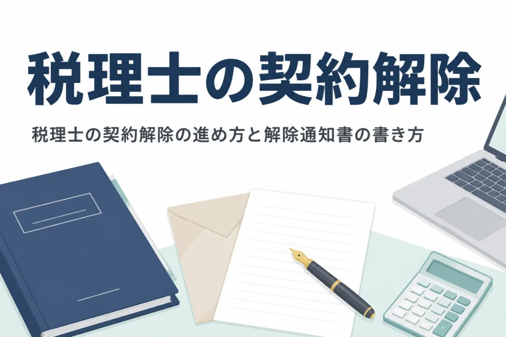 税理士の顧問契約を解除する進め方と解除通知書の書き方を解説する記事のアイキャッチ