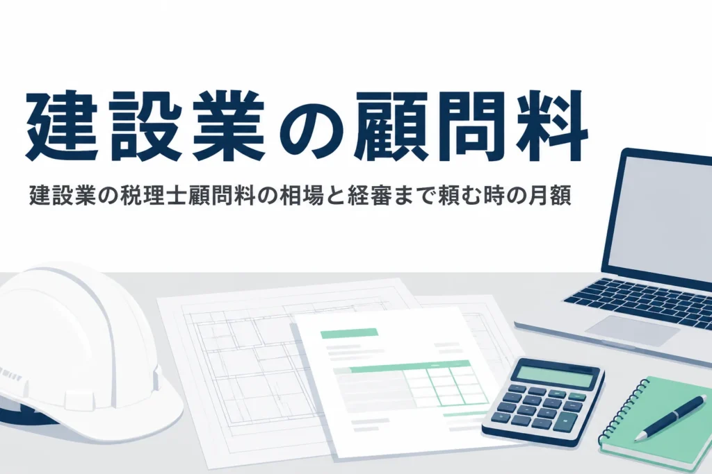 建設業の税理士顧問料の相場と、未成工事支出金や経審まで頼む時の月額を解説する記事のアイキャッチ