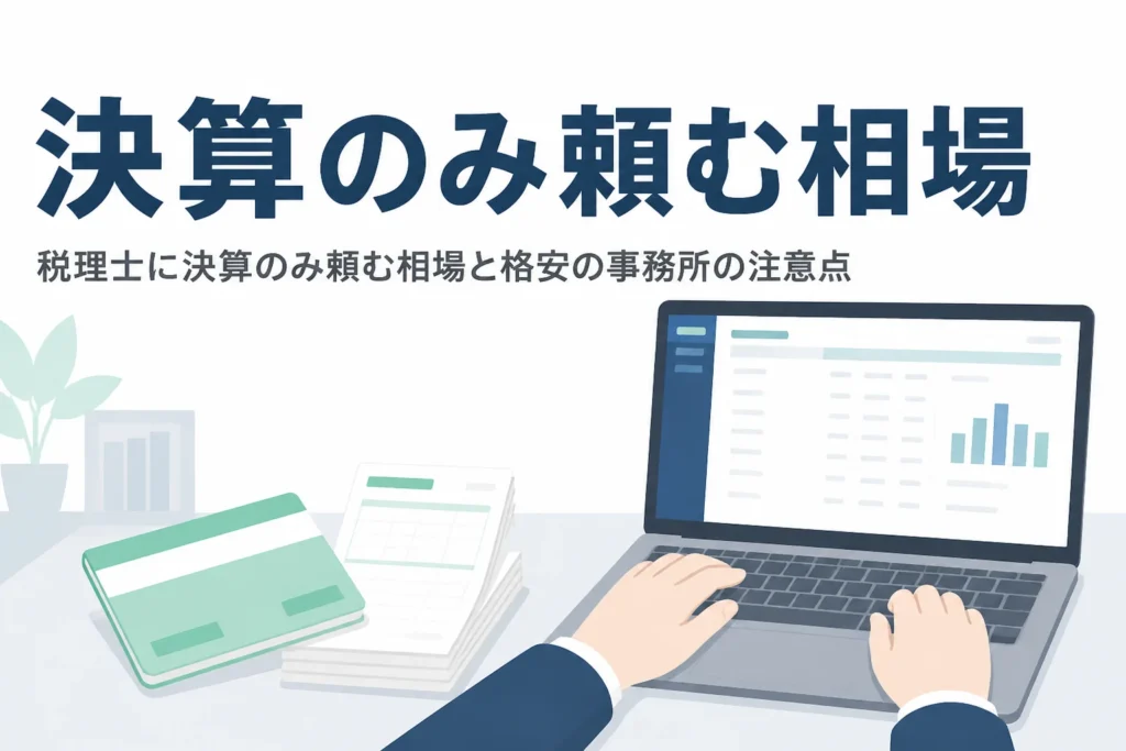 税理士に決算のみを頼む相場と注意点を解説する記事のアイキャッチ