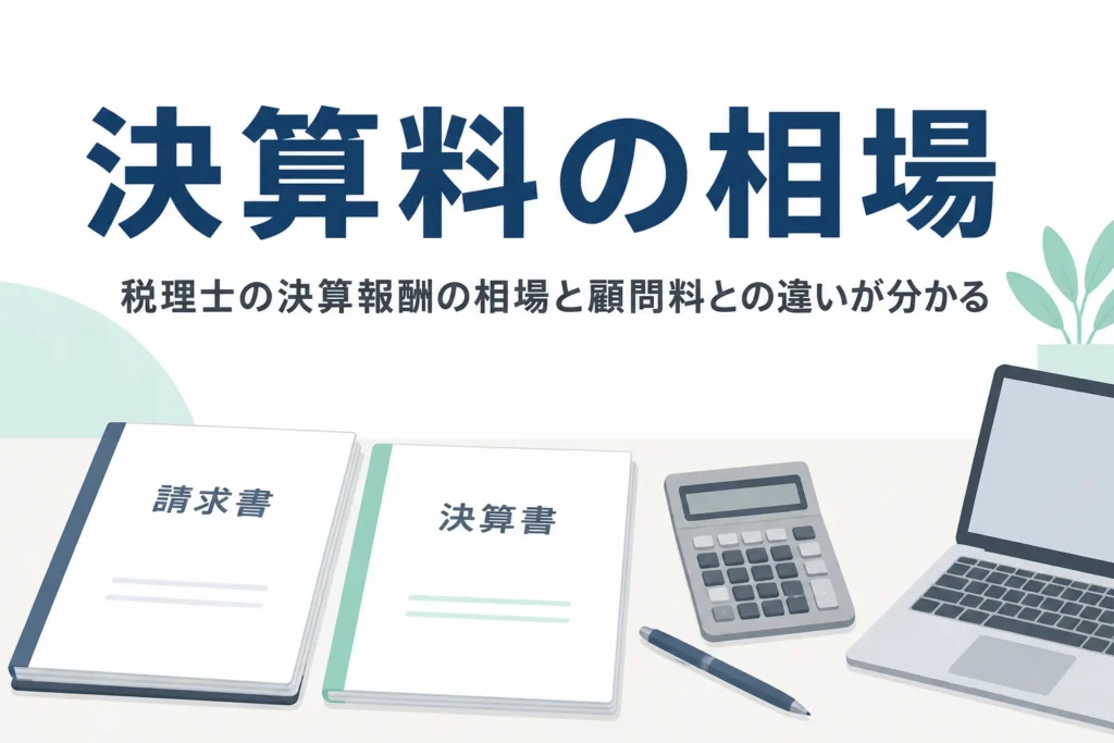 税理士の決算料の相場と顧問料との違いを解説する記事のアイキャッチ