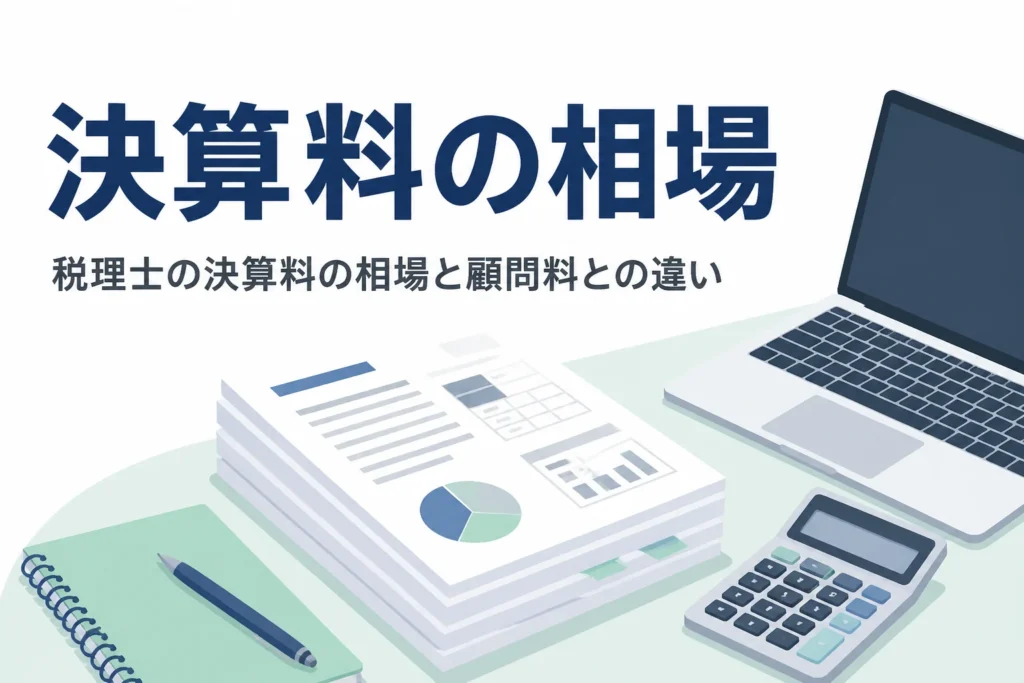 税理士の決算料の相場と顧問料との違いを解説する記事のアイキャッチ