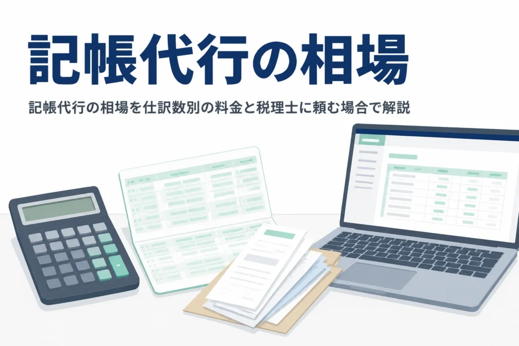 記帳代行の料金相場を仕訳数別に解説する記事のアイキャッチ