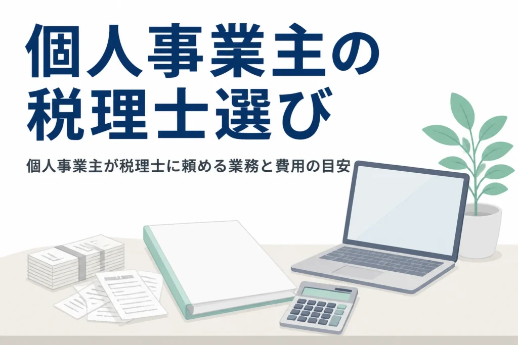 個人事業主の税理士の選び方と頼める業務の範囲を解説する記事のアイキャッチ