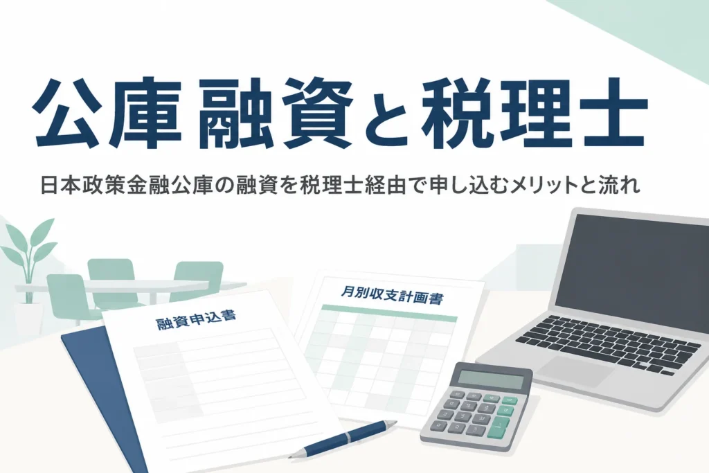 日本政策金融公庫の融資を税理士に相談しながら申し込むメリットと流れを解説する記事のアイキャッチ