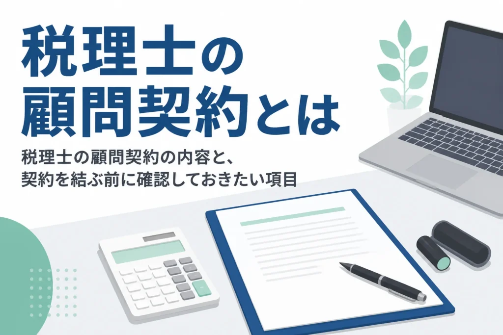 税理士の顧問契約の内容と結ぶ前に確認したい項目を解説する記事のアイキャッチ