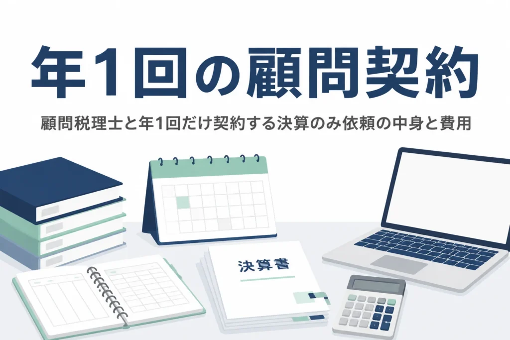 年1回だけの顧問税理士契約の中身と費用を解説する記事のアイキャッチ