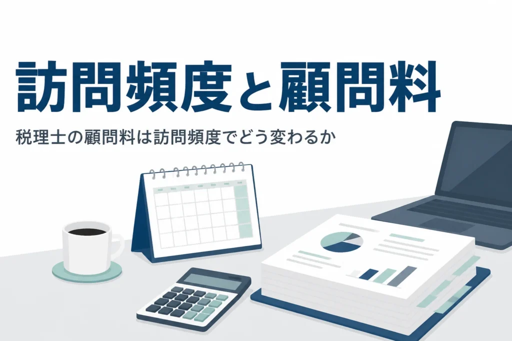 税理士の顧問料が訪問頻度でどう変わるかを解説する記事のアイキャッチ