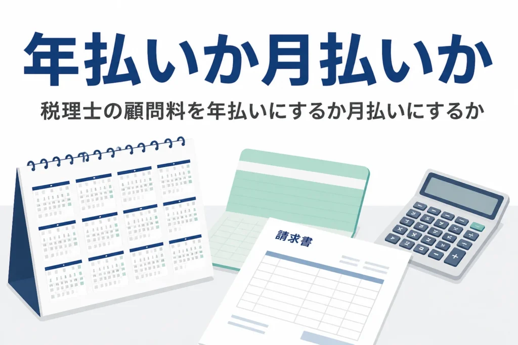 税理士の顧問料を年払いにするか月払いにするかを比べる記事のアイキャッチ