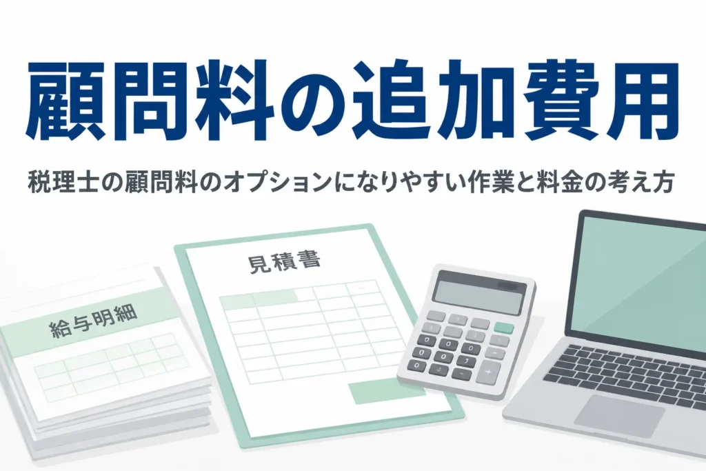 税理士の顧問料のオプション料金を解説する記事のアイキャッチ