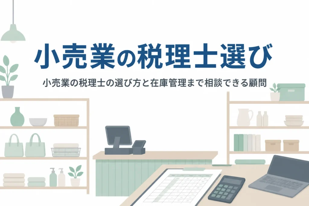 小売業の税理士の選び方と在庫管理の相談ポイントを解説する記事のアイキャッチ