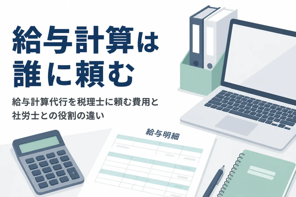 給与計算代行を税理士に頼む費用と社労士との違いを解説する記事のアイキャッチ