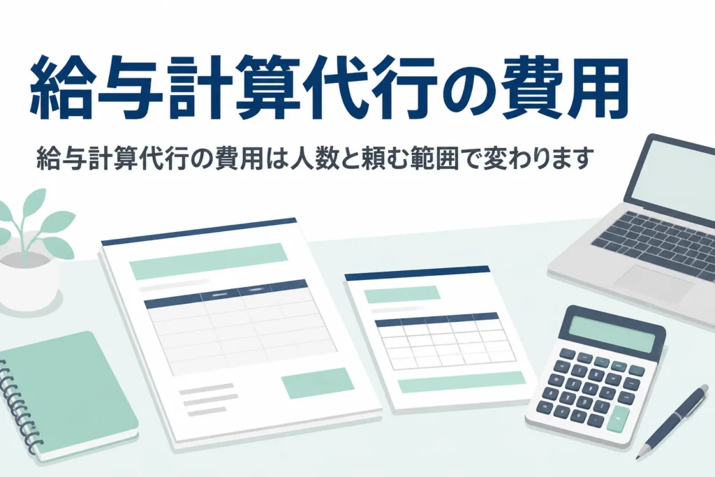 給与計算代行の費用相場と、税理士と社労士に頼む場合の違いを解説する記事のアイキャッチ