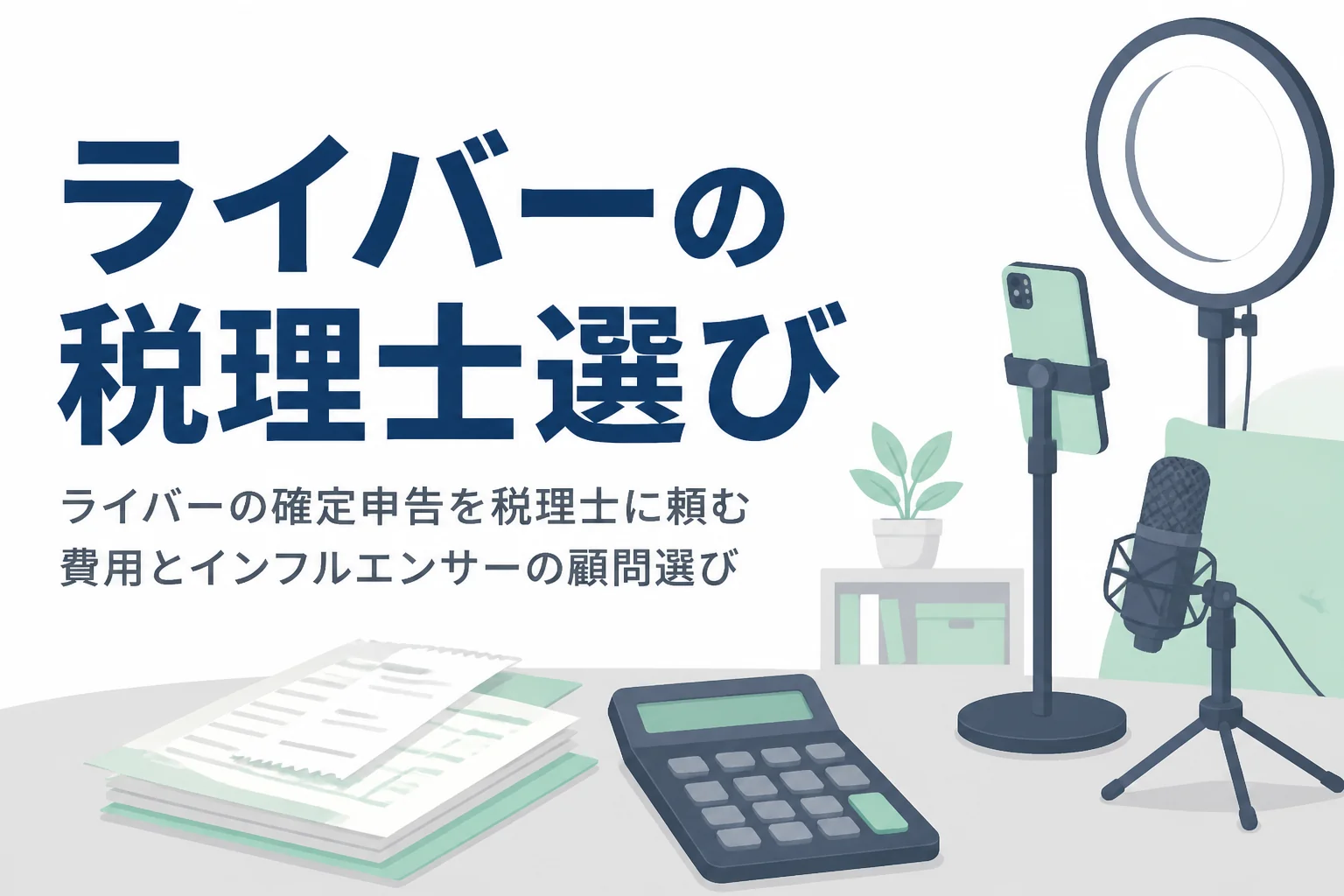 ライバーが確定申告を税理士に頼む費用と顧問選びを解説する記事のアイキャッチ
