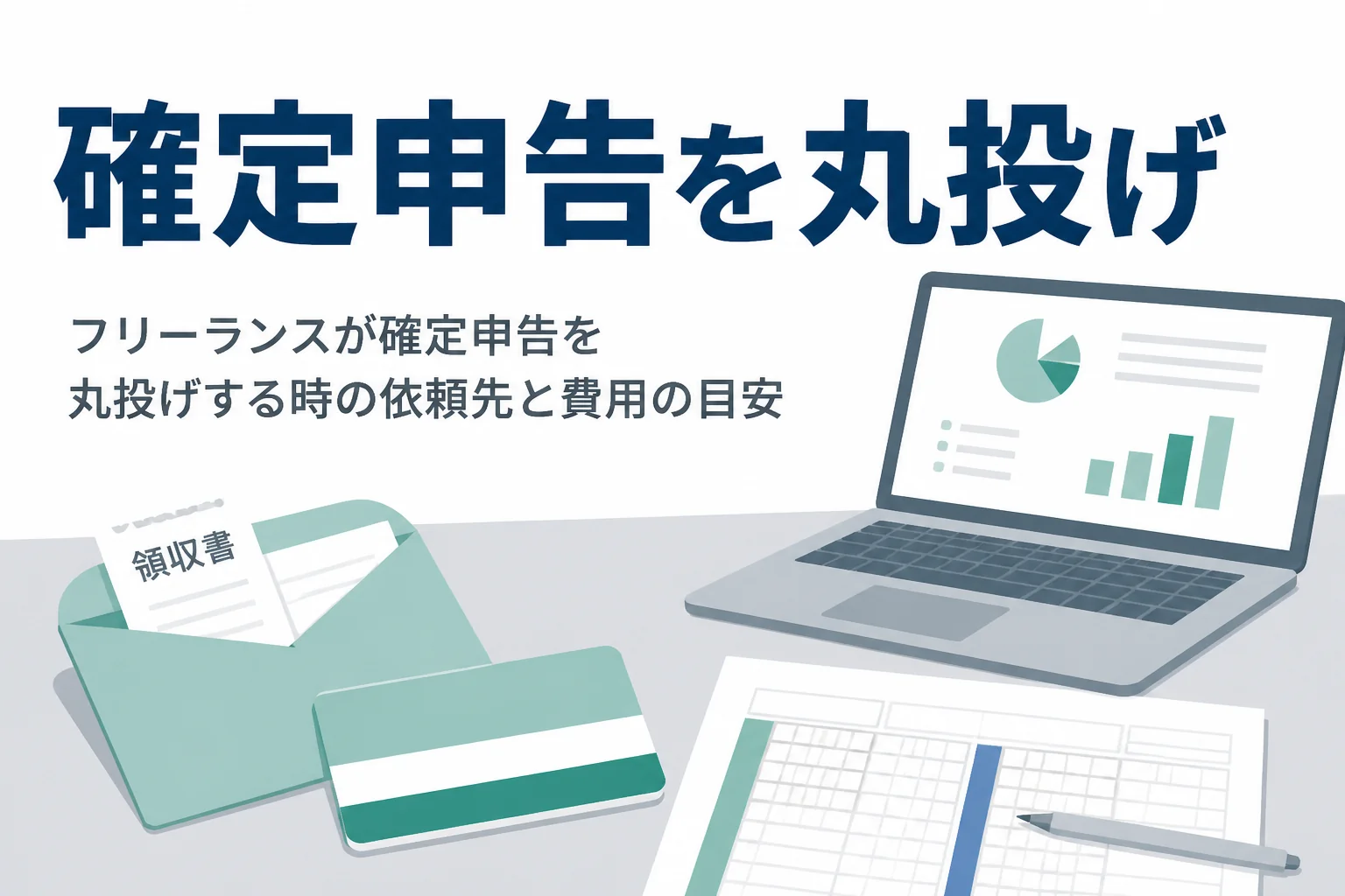 フリーランスが確定申告を税理士に丸投げする時の依頼先と費用の目安を解説する記事のアイキャッチ
