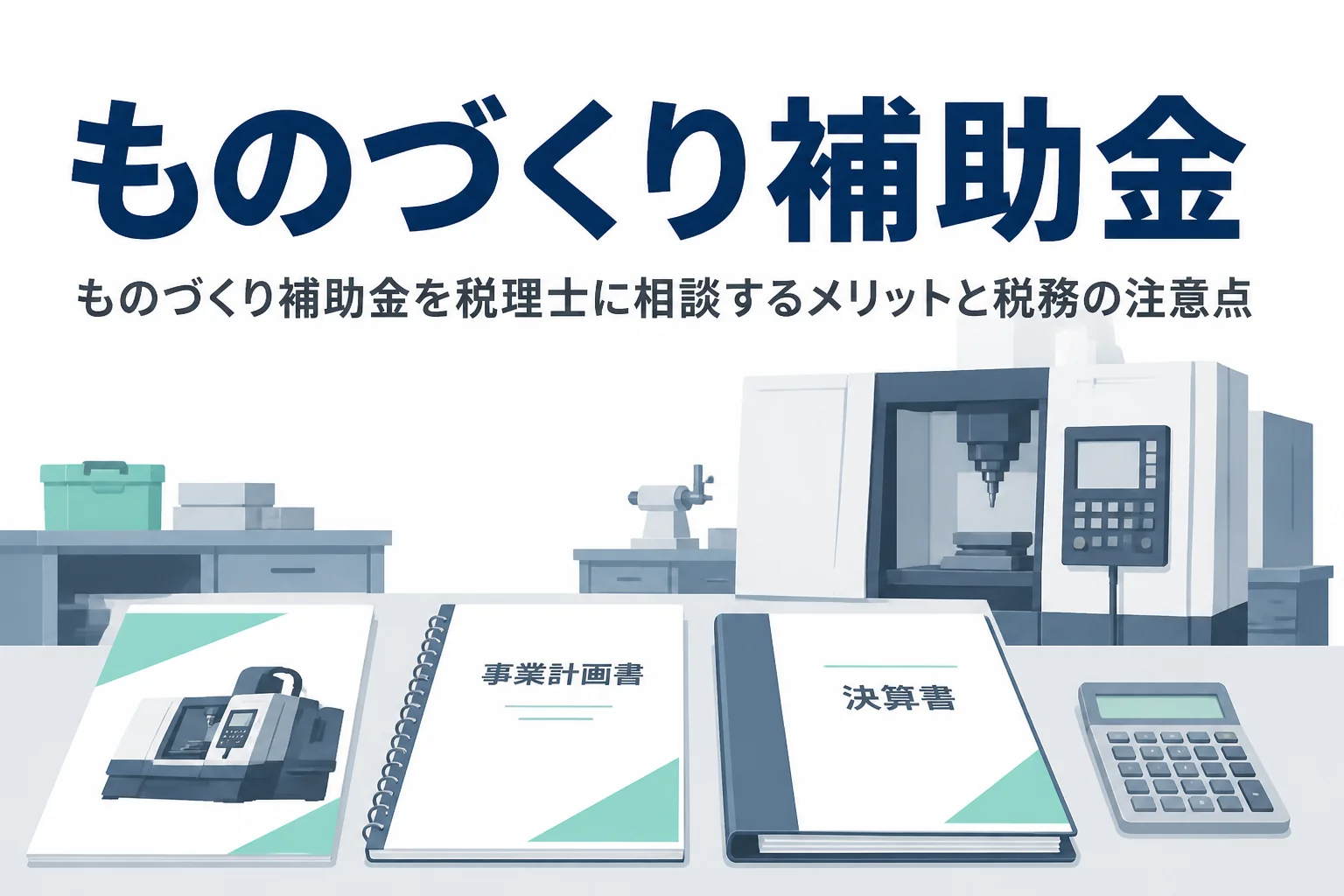 ものづくり補助金を税理士に相談するメリットと、設備を買った時の税務の注意点を解説する記事のアイキャッチ