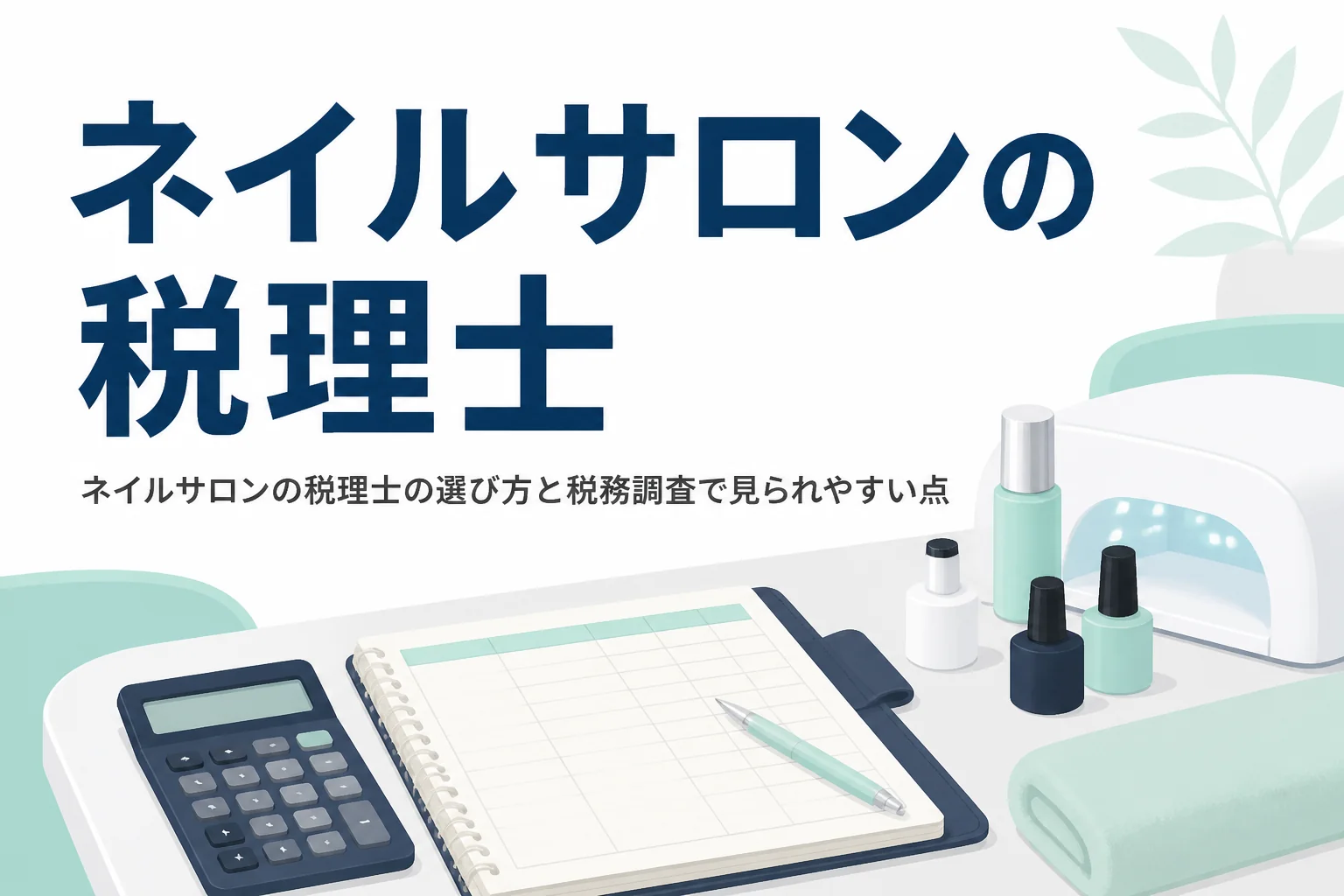 ネイルサロンの税理士の選び方と税務調査の対策を解説する記事のアイキャッチ