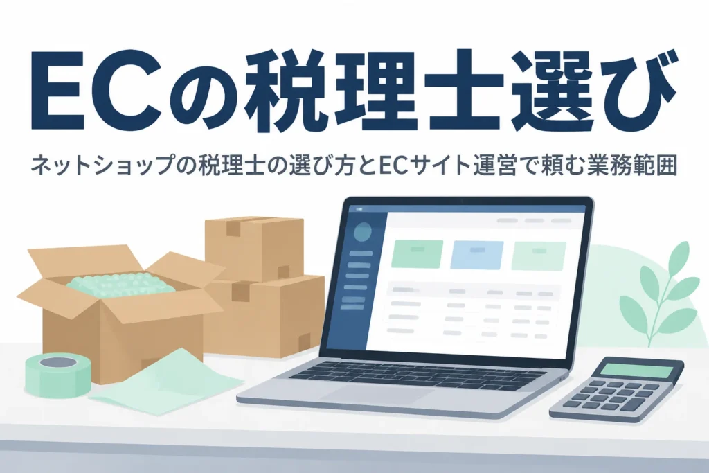 ネットショップの税理士の選び方と頼む業務範囲を解説する記事のアイキャッチ