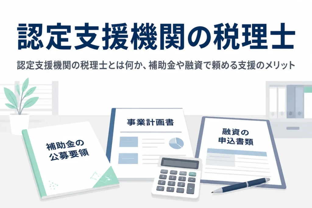 認定支援機関の税理士とは何か、補助金や融資で頼める支援のメリットを解説する記事のアイキャッチ