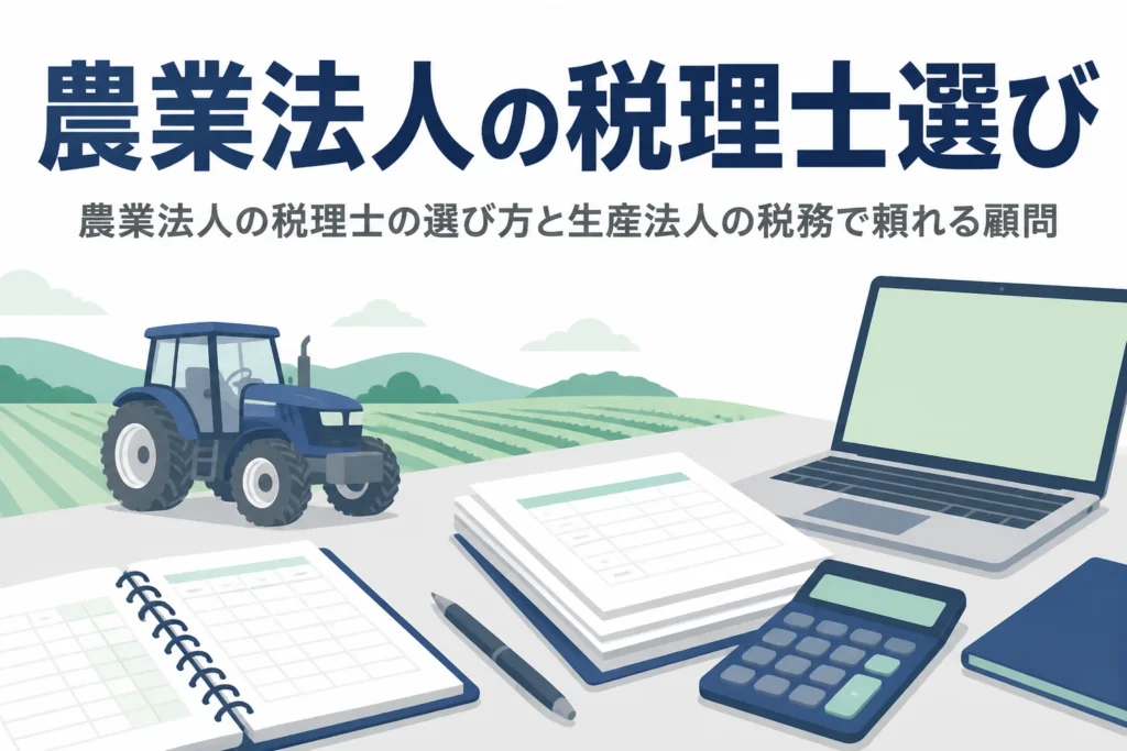 農業法人の税理士の選び方と税務の論点を解説する記事のアイキャッチ