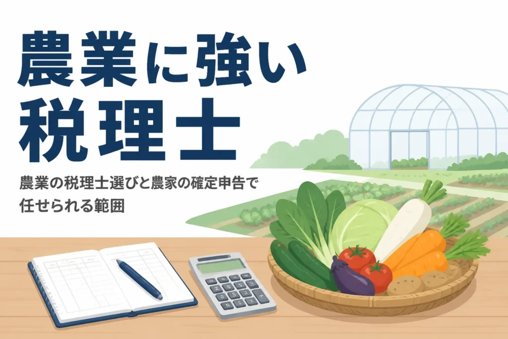 農業に強い税理士の選び方と農家の確定申告で任せられる範囲を解説する記事のアイキャッチ