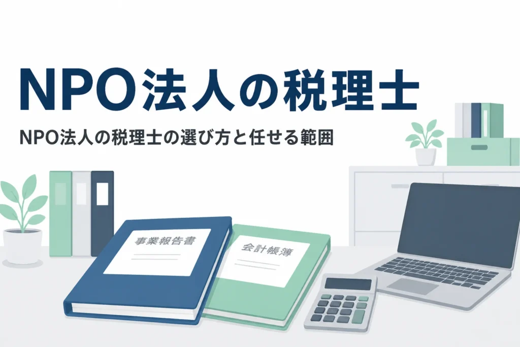 NPO法人の税理士の選び方と任せる範囲を解説する記事のアイキャッチ