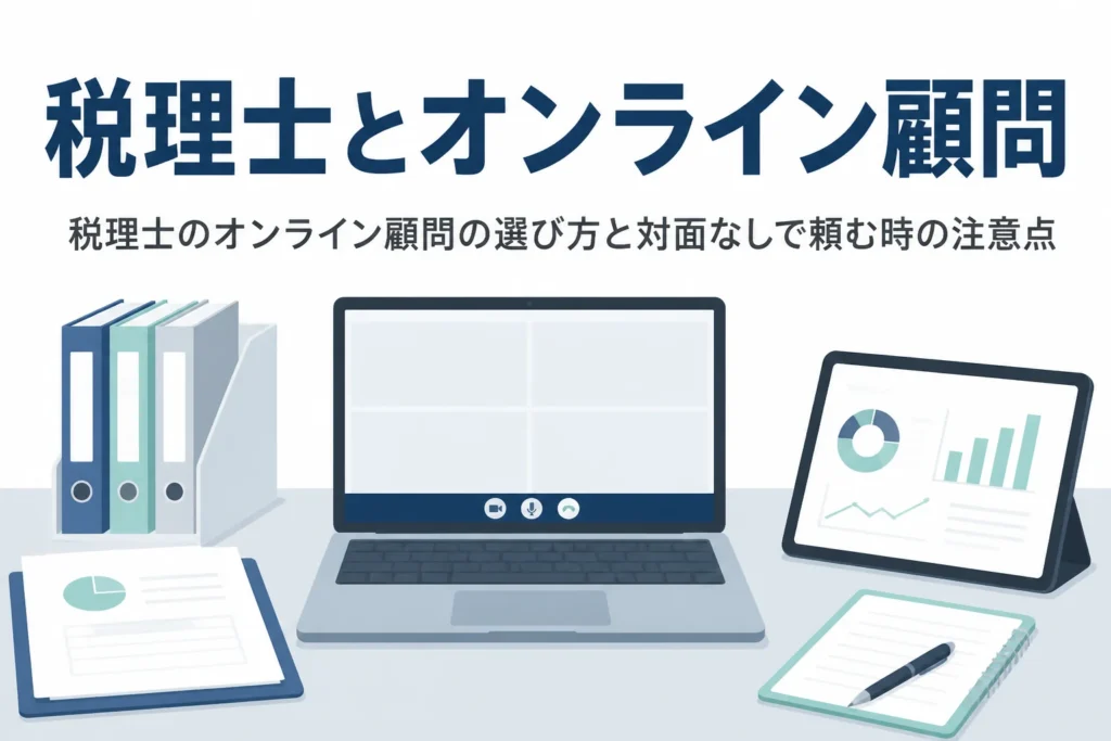 税理士にオンラインで顧問を頼む時の選び方と注意点を解説する記事のアイキャッチ