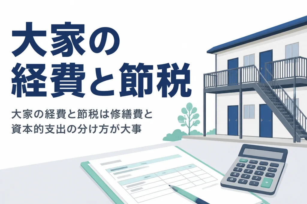 アパート経営の大家が修繕費と資本的支出の分け方、借入金利子の扱いを知るための記事のアイキャッチ