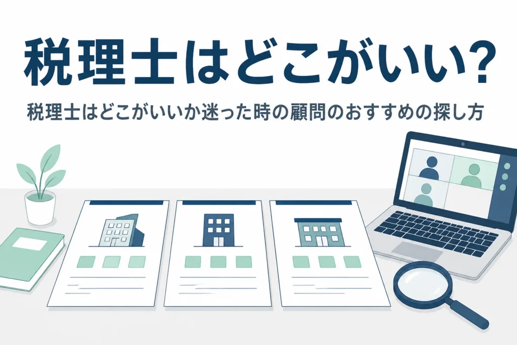 税理士はどこがいいか迷った時の事務所のタイプの違いと探し方を解説する記事のアイキャッチ