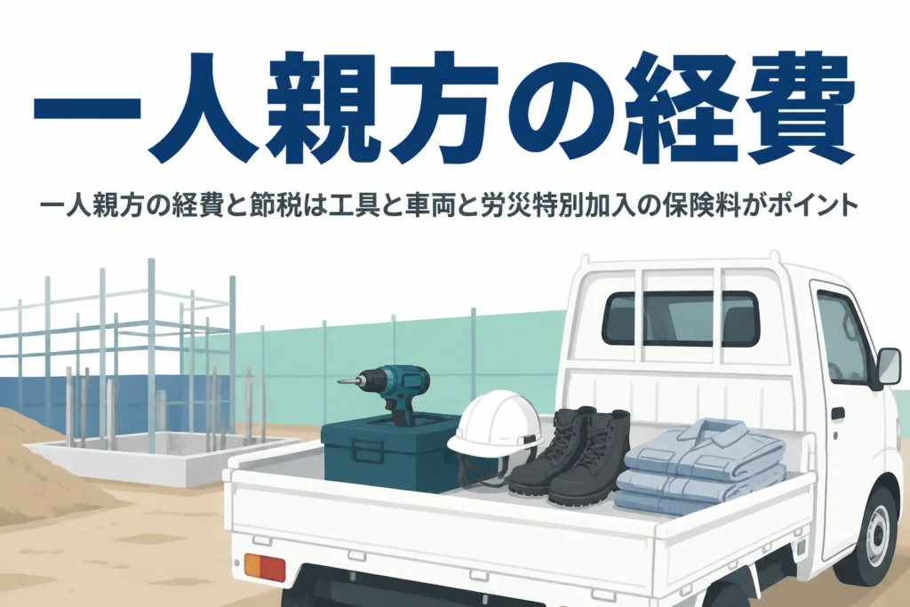 一人親方の経費と節税を工具や車両、作業着、労災特別加入の保険料から解説する記事のアイキャッチ