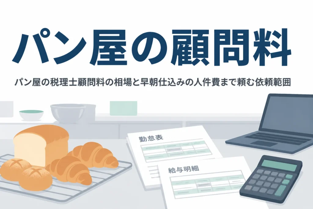 パン屋の税理士顧問料の相場と人件費まで頼む依頼範囲を解説する記事のアイキャッチ