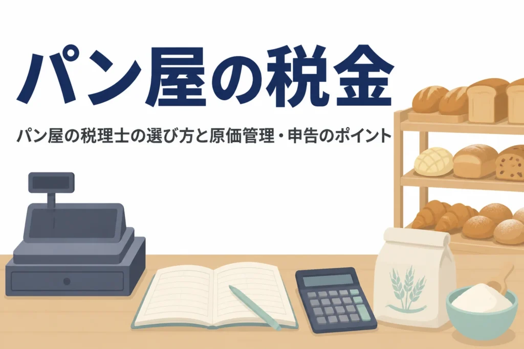 パン屋の税理士の選び方と原価管理・申告のポイントを解説する記事のアイキャッチ