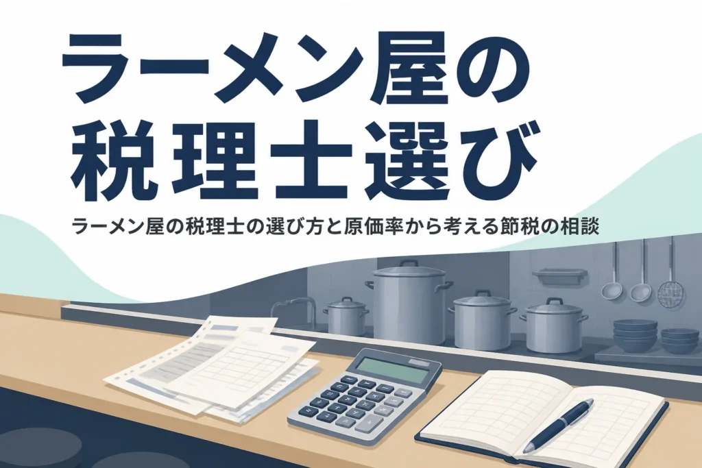 ラーメン屋の税理士の選び方と原価率から考える節税を解説する記事のアイキャッチ