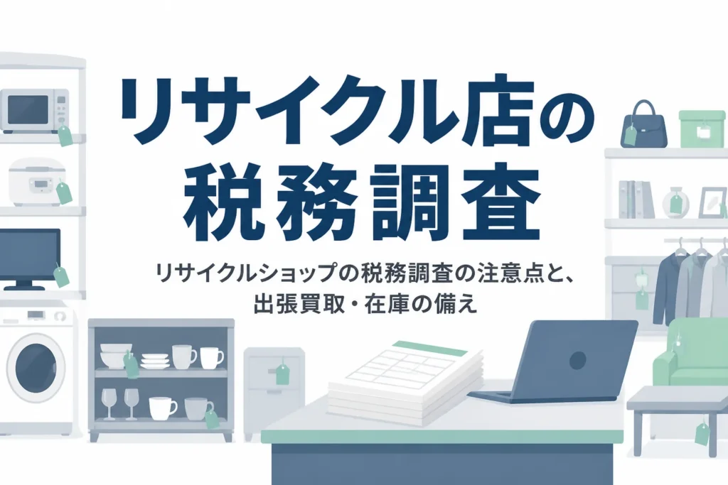 リサイクルショップの税務調査で注意したい点を解説する記事のアイキャッチ
