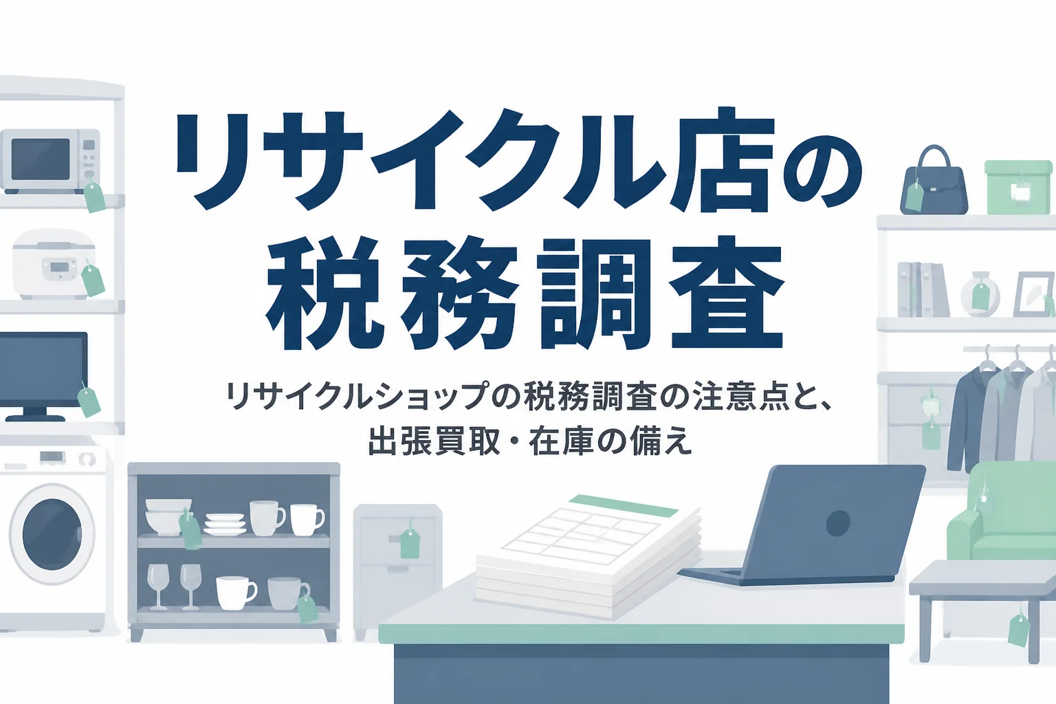 リサイクルショップの税務調査で注意したい点を解説する記事のアイキャッチ