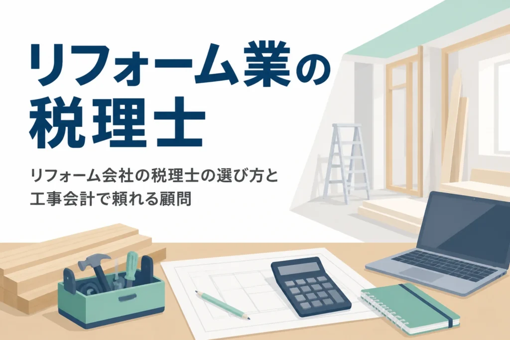 リフォーム会社の税理士の選び方と工事会計の相談ポイントを解説する記事のアイキャッチ