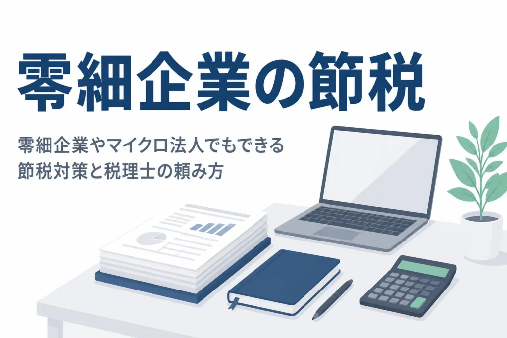 零細企業の節税対策と、マイクロ企業が顧問税理士に頼むべき範囲を解説する記事のアイキャッチ