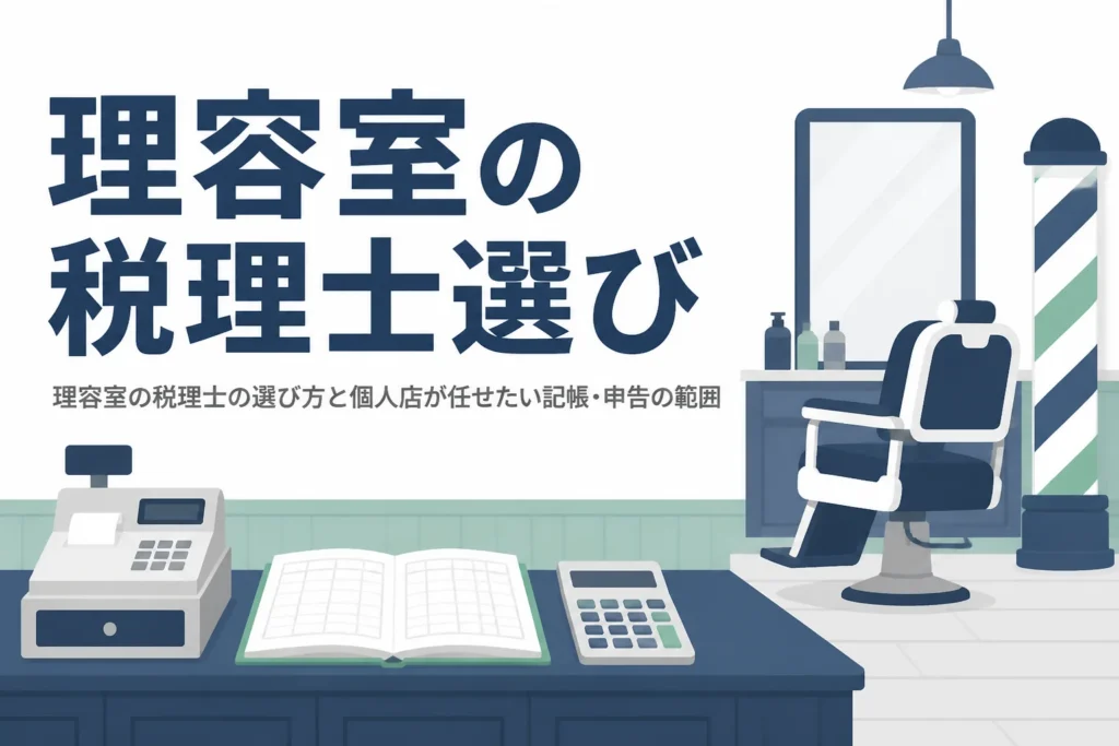 理容室の税理士の選び方と個人店が任せたい業務の範囲を解説する記事のアイキャッチ