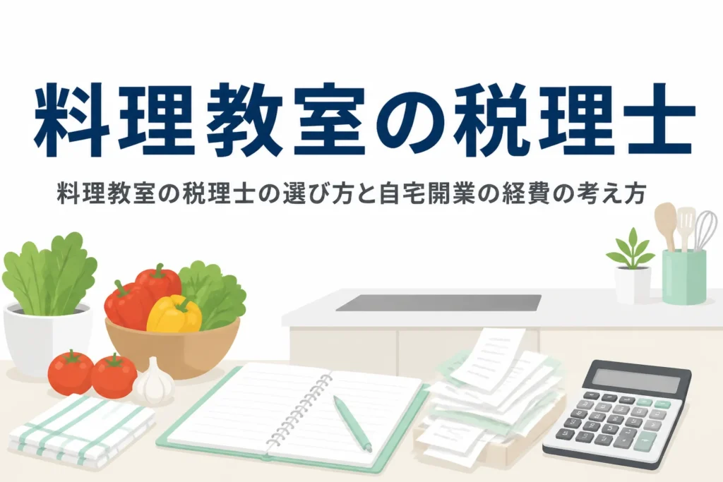 料理教室の税理士の選び方と自宅開業で経費にできる範囲を解説する記事のアイキャッチ