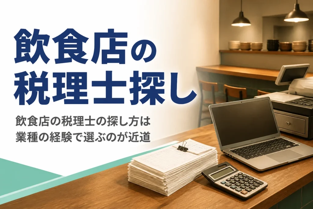 飲食店オーナーが税理士を探す時に、飲食業の経験で選ぶポイントを解説する記事のアイキャッチ